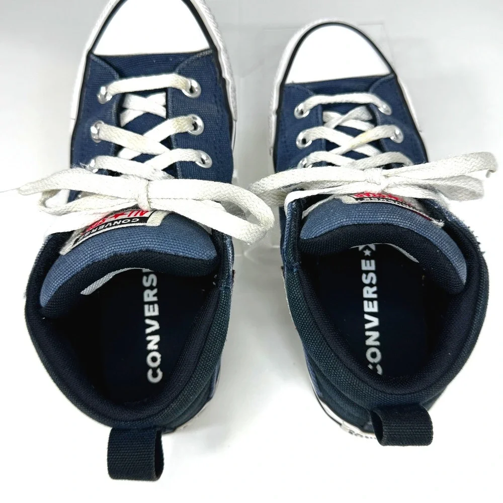 Converse Chuck Taylor All Star High Street Mid Top Navy Black Sneakers Boys 4